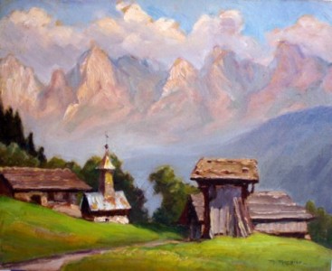 Vente en ligne : MERGIER Marcel - Grand-Bornand La Chapelle du Bouchet 1959 Vente en ligne : Grand-Bornand La Chapelle du Bouchet 1959
