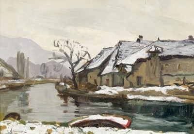 Vente en ligne : En hiver au Canal de Savières SAVOIE 1929