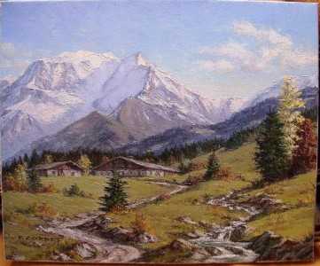 Vente en ligne : CORBET Paul - Le Mont Blanc, la vallée des Contamines en été Vente en ligne : Le Mont Blanc, la vallée des Contamines en été