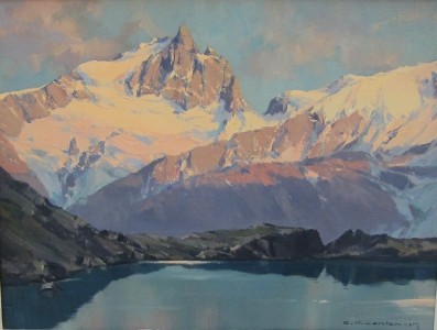 Vente en ligne : CONTENCIN Charles Henri - Soir sur la Meije et le Lac Lérié Vente en ligne : Soir sur la Meije et le Lac Lérié