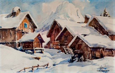 Vente en ligne : The village under the snow