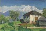  Une ferme à Sallanches et le Mont Blanc