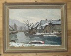  EN HIVER AU CANAL DE SAVIèRES, SAVOIE 1929